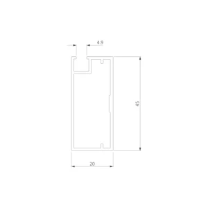 RAM 1008 profil za izradu fronta AL SM