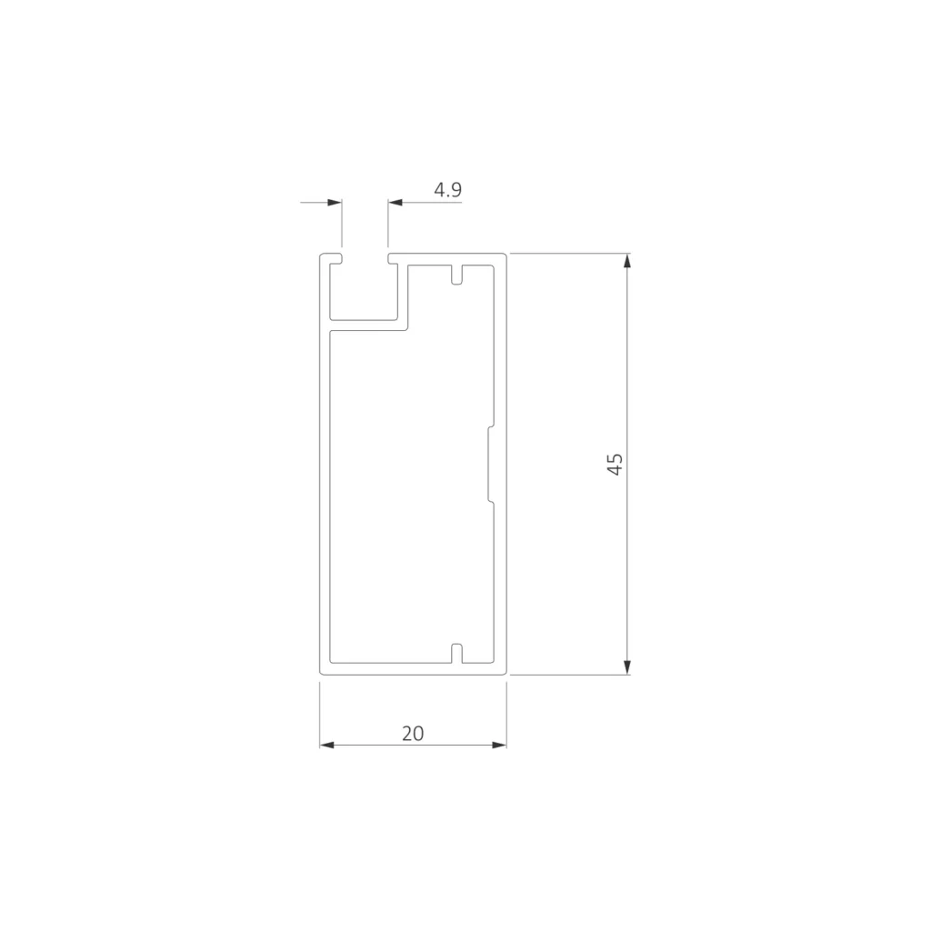RAM 1008 profil za izradu fronta AL CM