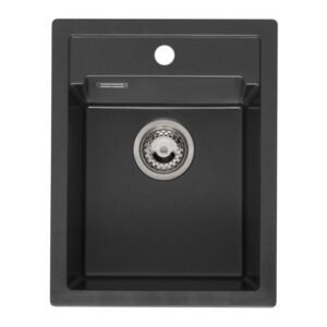 Amsterdam 34 Black Silvery Granite sink