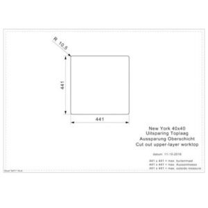 SUDOPERA NEW YORK 40X40 JET BLACK