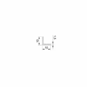Al profil L 10x10x1.5mm sirovi
