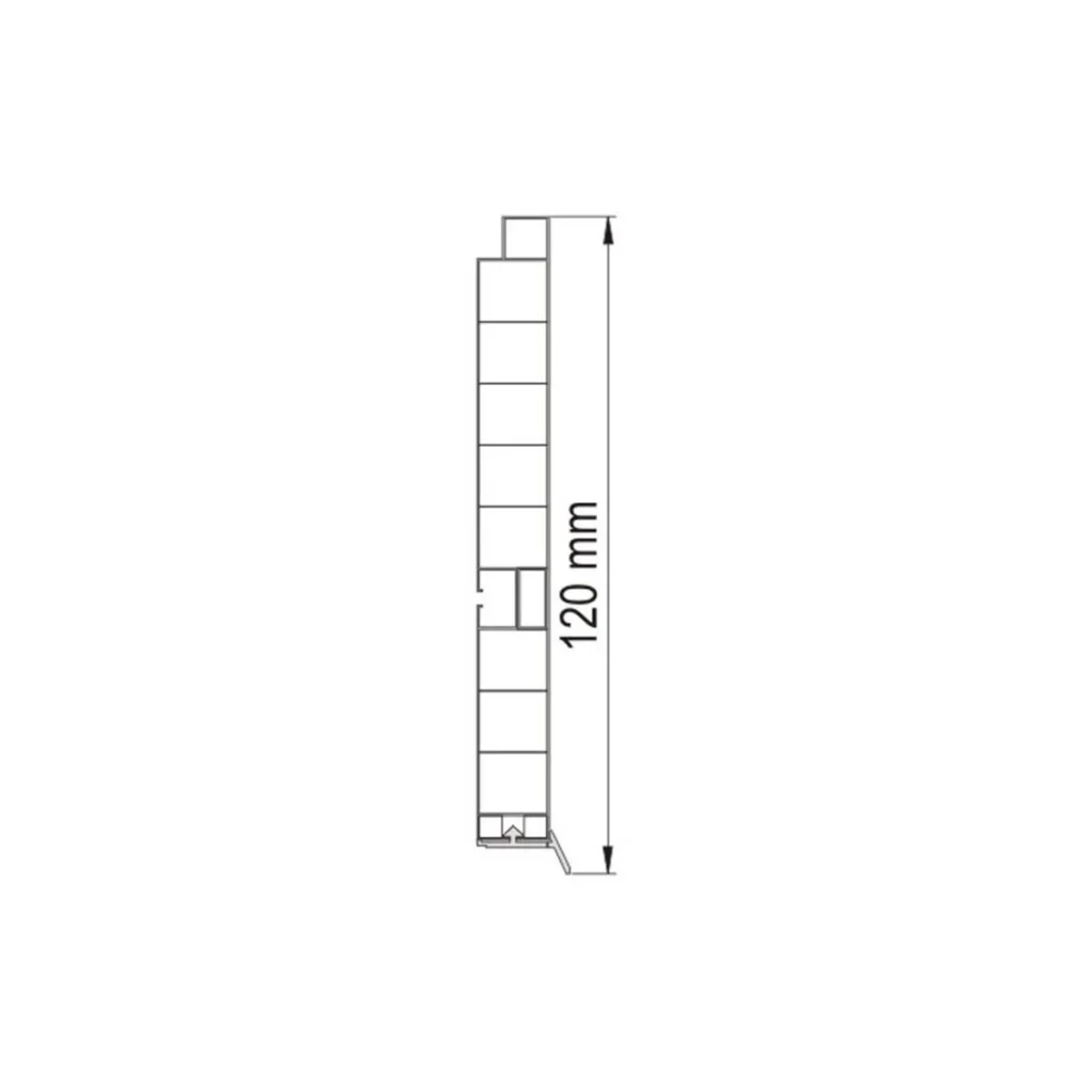 CN PVC cokla bela 12cm mat