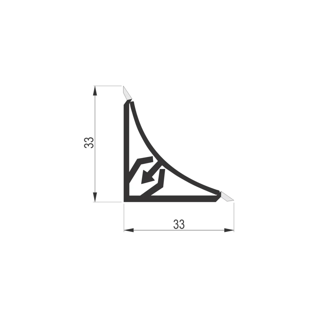DP 30×30 diht PVC prof.CRNA