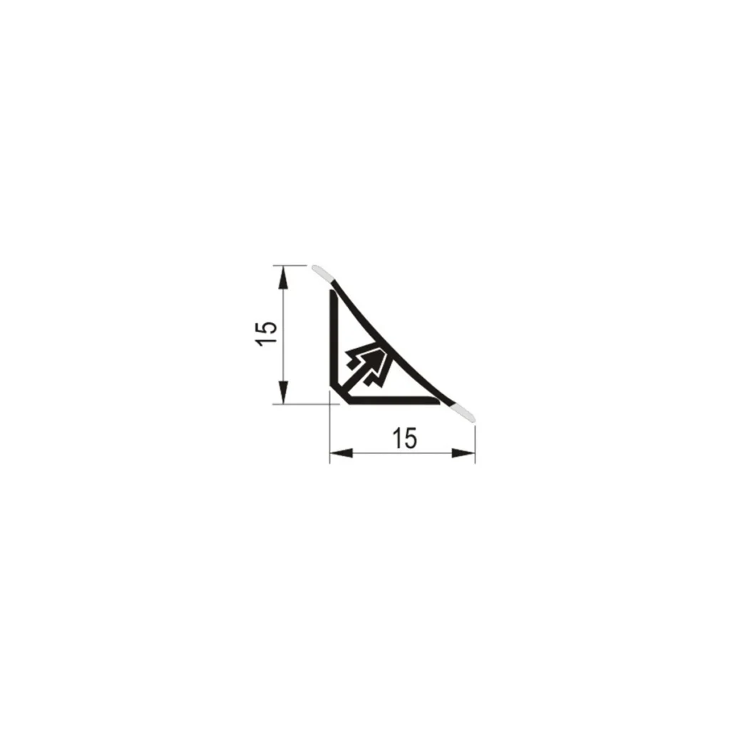 DS PVC diht sanit.profil 15×15