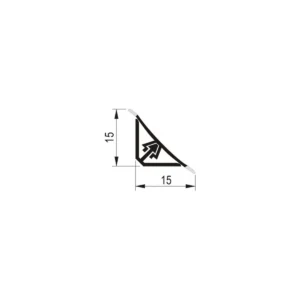 DS PVC diht sanit.profil 15×15