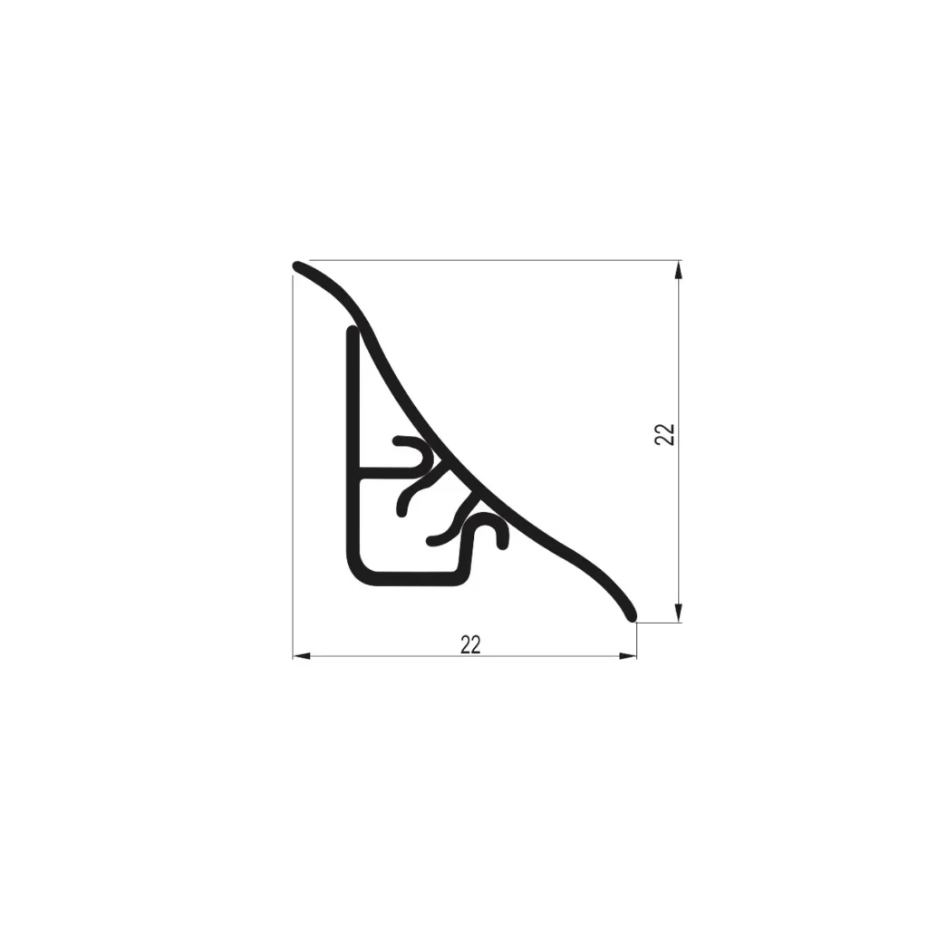 DS PVC diht sanit.profil 22×22