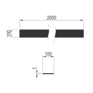 FLAH 100x1mm dekorativni profili