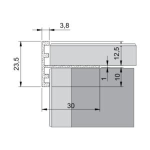 KG AL 10-12mm ger profil za stepenište