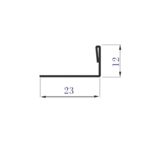 KG INOX ger rav.H=12mm SB 2,7m
