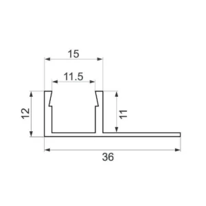LED U al.prof.keramika 3m sivi