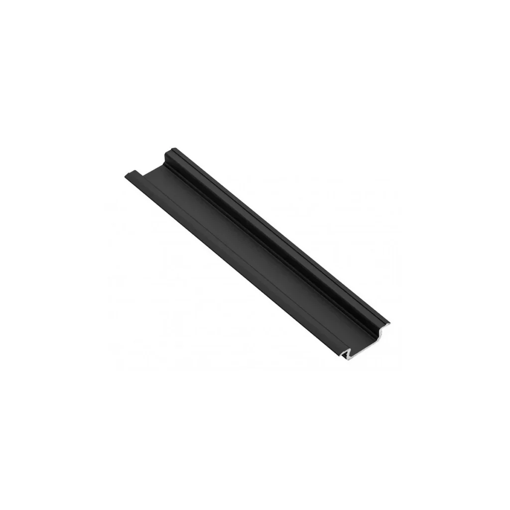 LED U GLAX 1,8 ugradni profil 3m CRNA