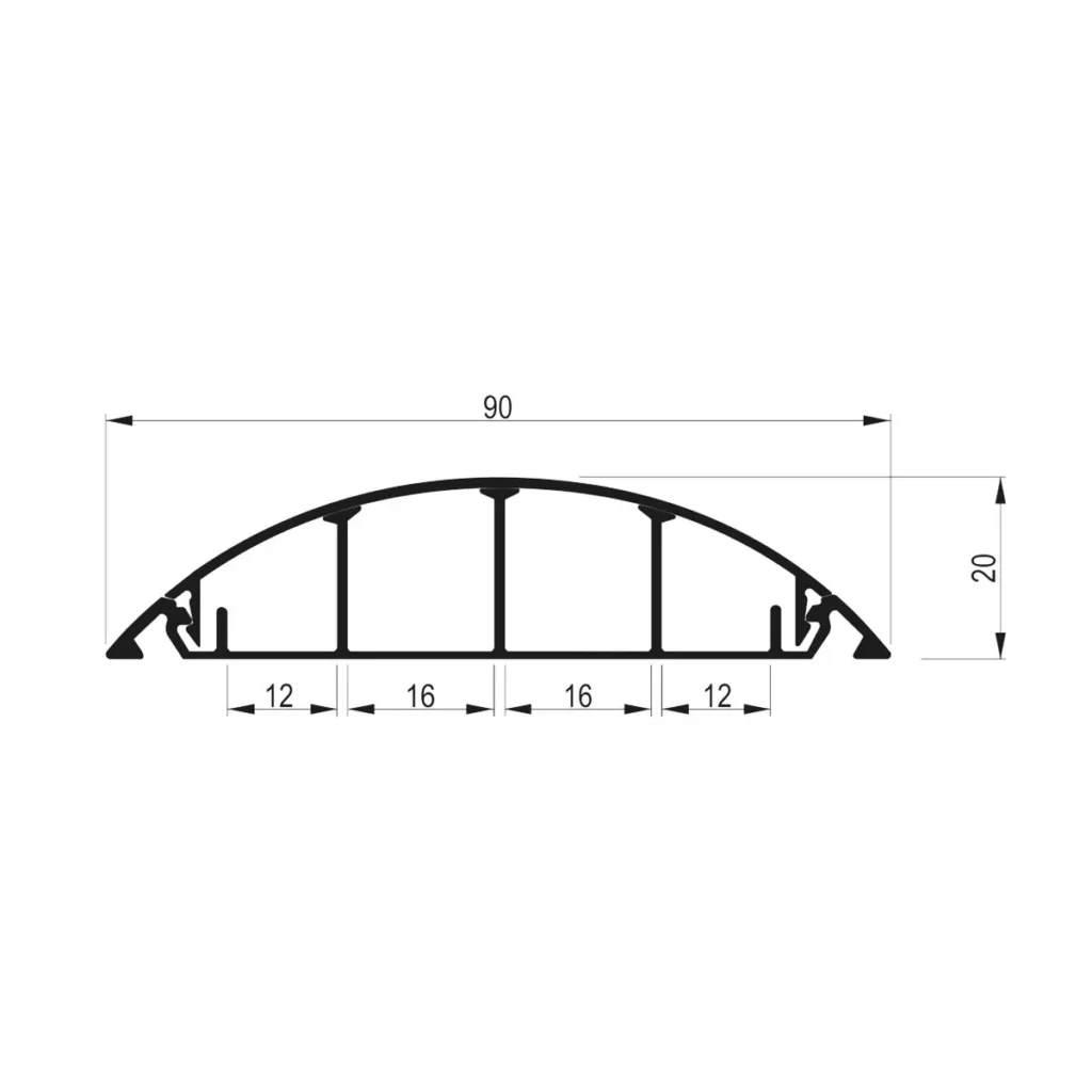LIN kabl prof.90×20 L=3,0m AL