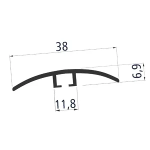LIN YP-38 prelazni profil R245 L= 2.70m PVC