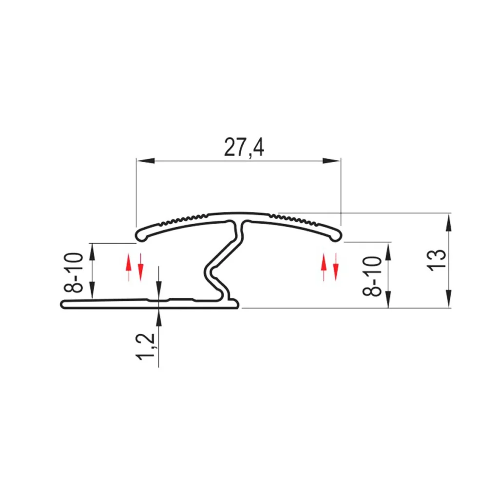 LNV Z FLEX SM L=1,80m al.prof.