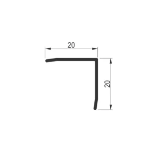 LZZ INOX profil 20×20 L=2.7m