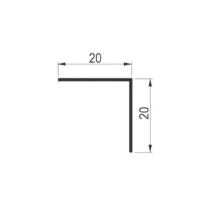LZZ PVC beli 20×20(-;1-3mm)