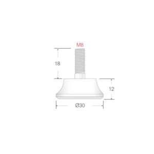 NIV stopica M8 L=18mm