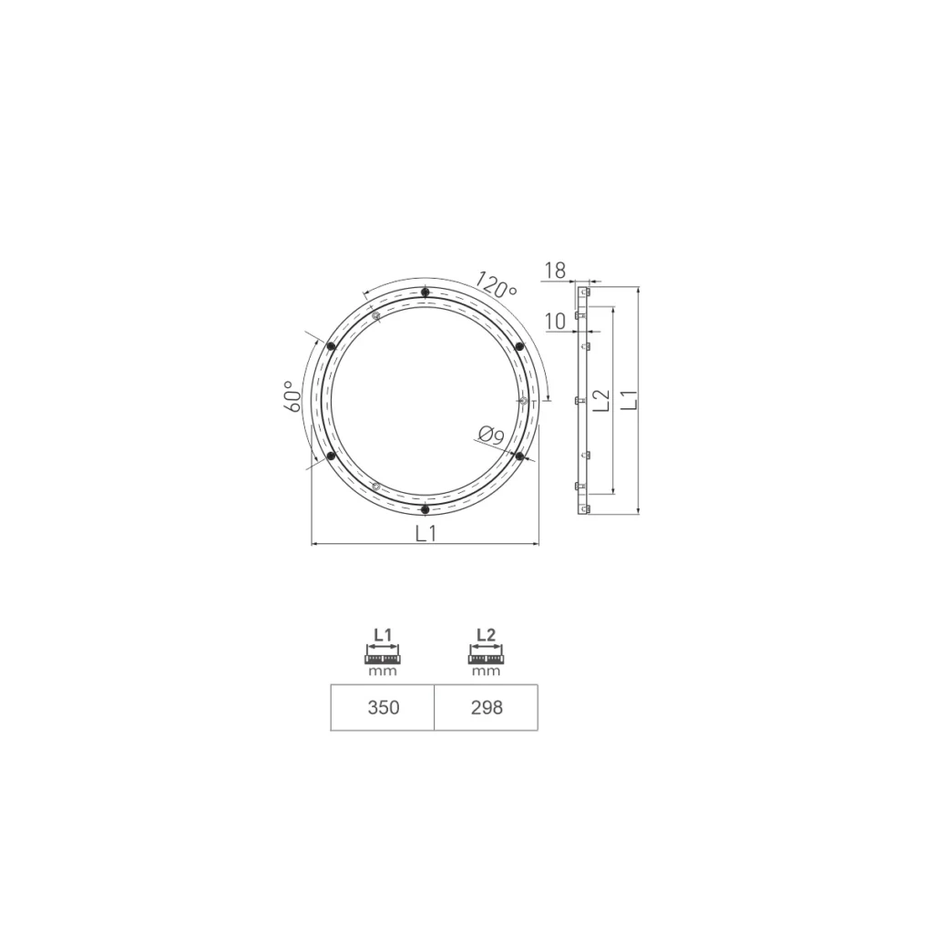 O Rotator D-350 srebro MF