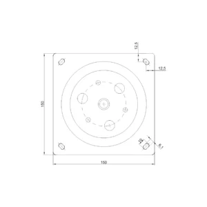 O Rotator TV 150×150 crni MF