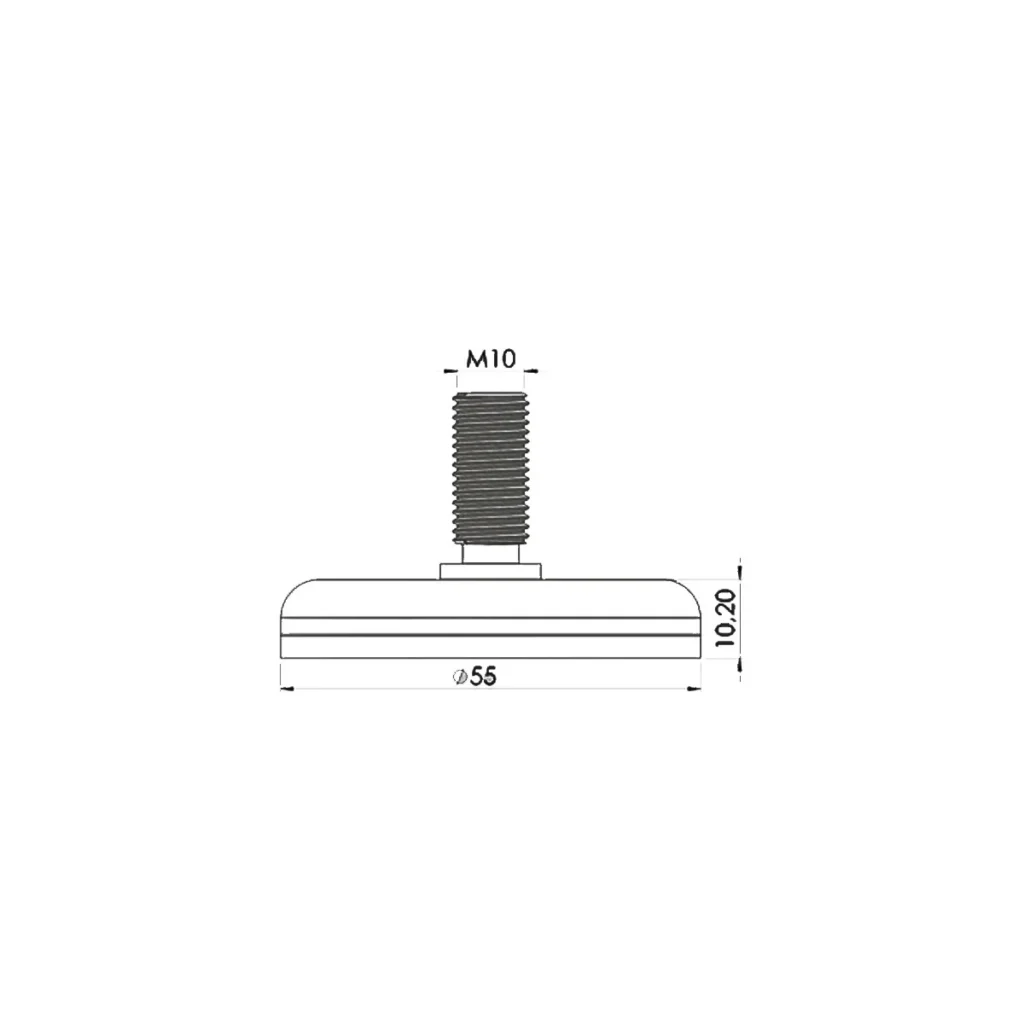 OD E Metalna stopa d=55mm mat