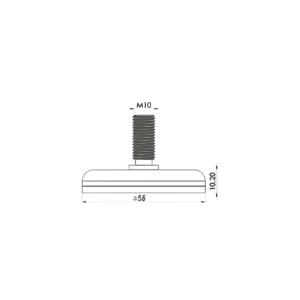 OD E Metalna stopa d=55mm mat