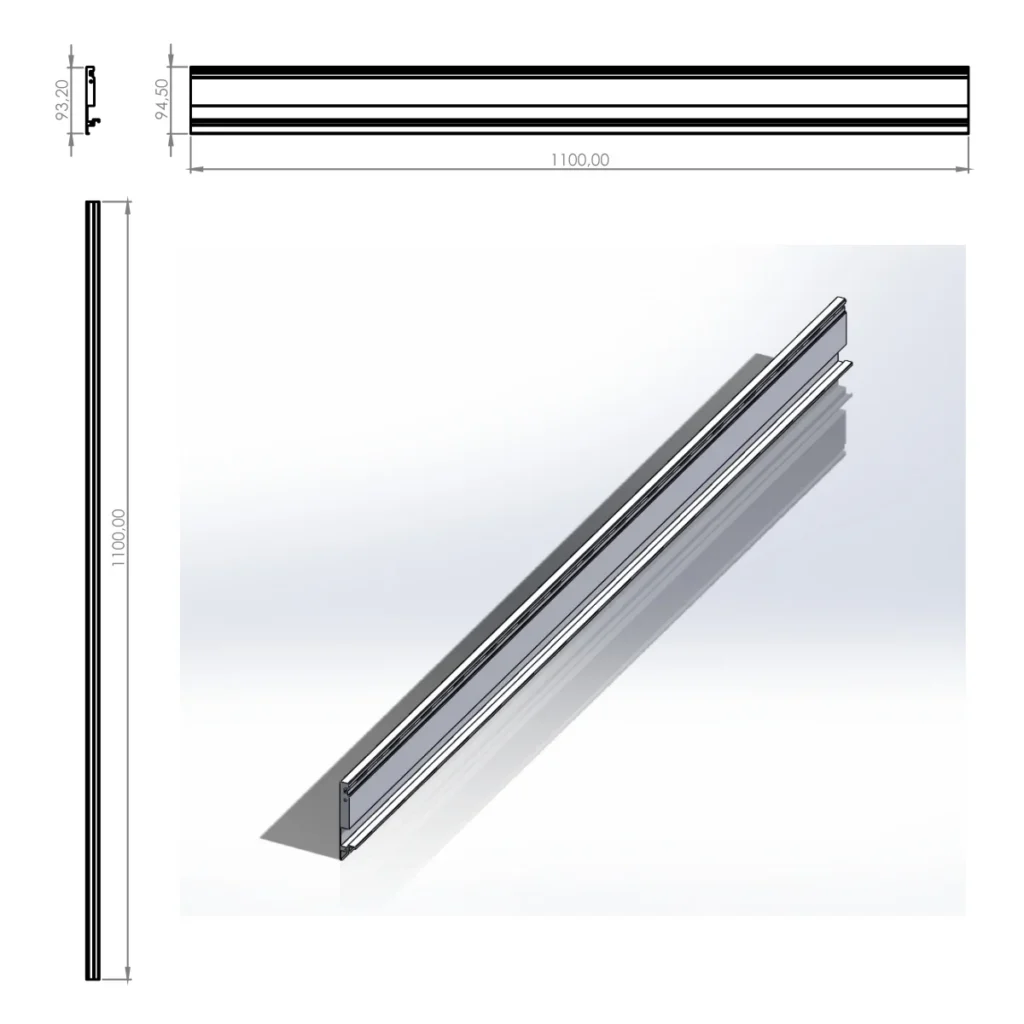 OKL E Front sk. 1100mm bel DTC