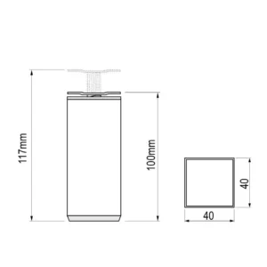 ON D Noga 40×40 CF 10cm AL SB