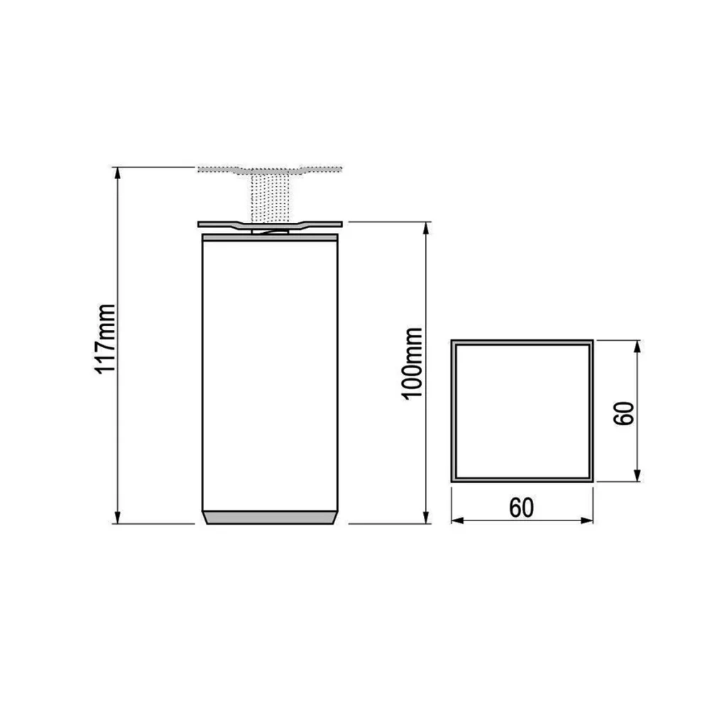 ON D Noga 60×60 CF 10cm AL SB