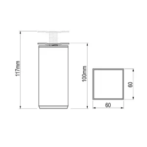 ON D Noga 60×60 CF 10cm AL SM
