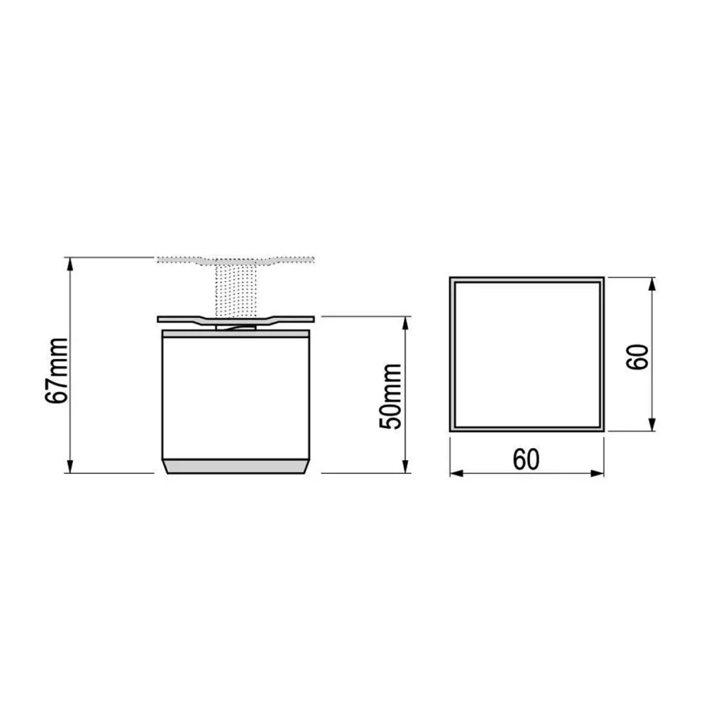 ON D Noga 60×60 CF  5cm AL SM