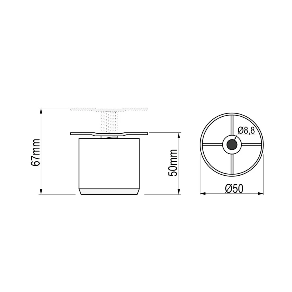 ON D Noga d=50 CF  5cm AL SB