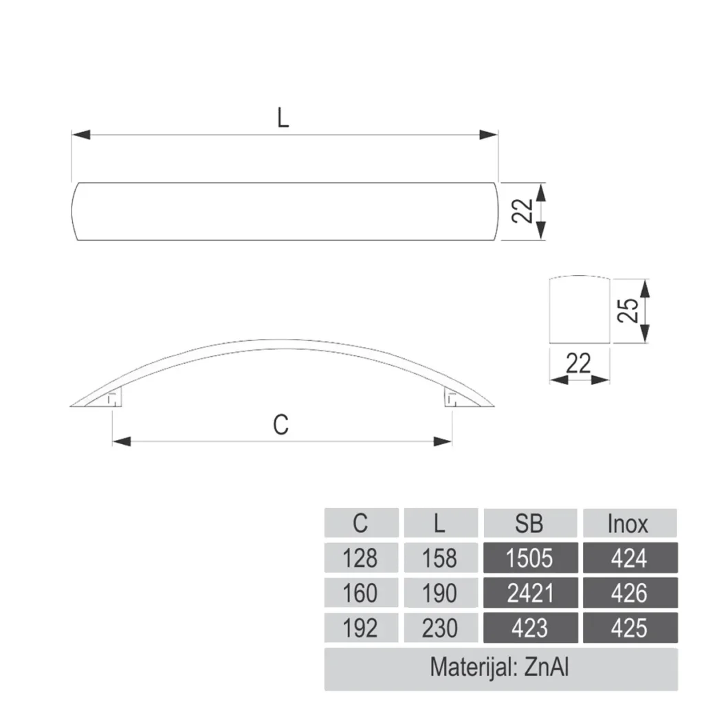 ORN N 128 ruč.K801 inox MT