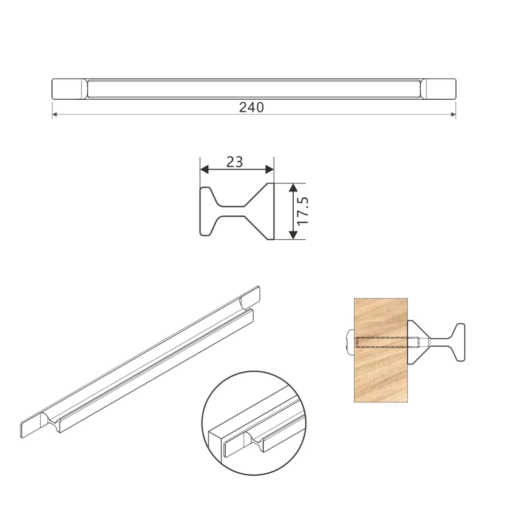ORN N ruč.2379/240mm AL CRNA
