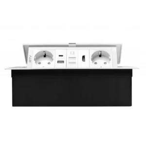 OU utič.MULTISOFT 2x,HDMI bela