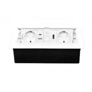OU utič.MULTISOFT 2x,HDMI bela