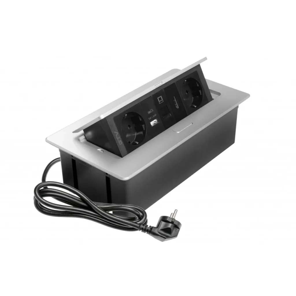 OU utič.MULTISOFT 2x,HDMI siva