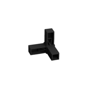 QB PVC ugao 3 kraka CRNA