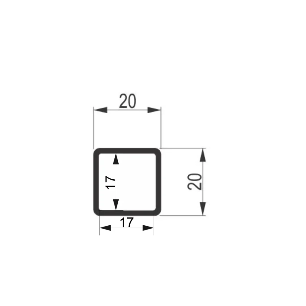 QP 2719 kvadro profil AL CRNA