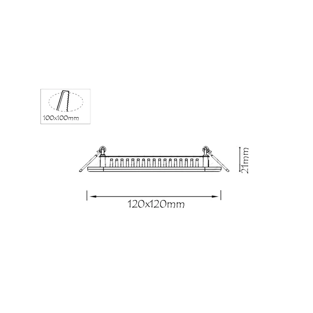RAS ugradni LED panel kocka 6W toplo bela