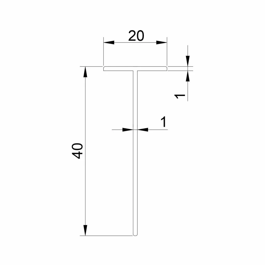 T-08 40mm profil AL CRNA