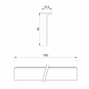 T-09 40mm profil AL CRNA