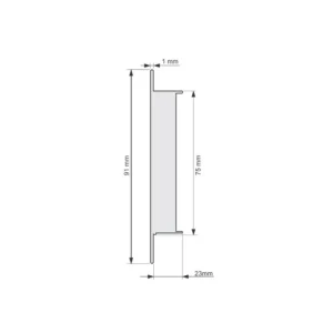 VEN v.rešetka PVC 76×430 bela