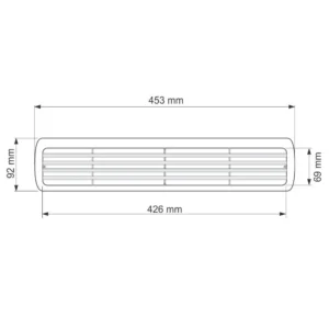 VEN v.rešetka PVC 76×430 siva