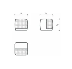 VO Odbojnik 34×34 NB-P6-30mmTM
