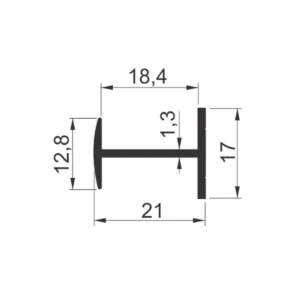 VP 1026-H vezni prof.3mAL CRNA